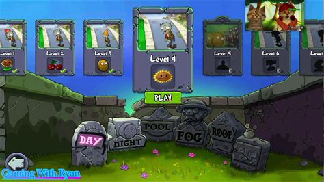 Description of Levels in Plants vs. Zombies