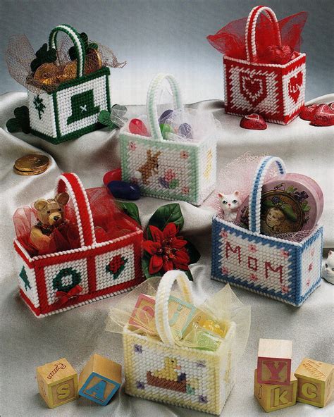 Plastic Canvas Baskets