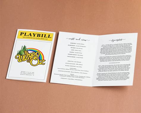 Playbill Templates in PDF