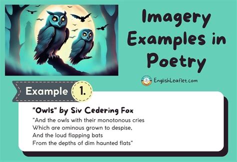 Using imagery and sensory details in poetry