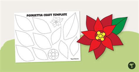 Poinsettia Templates for Holiday Crafts