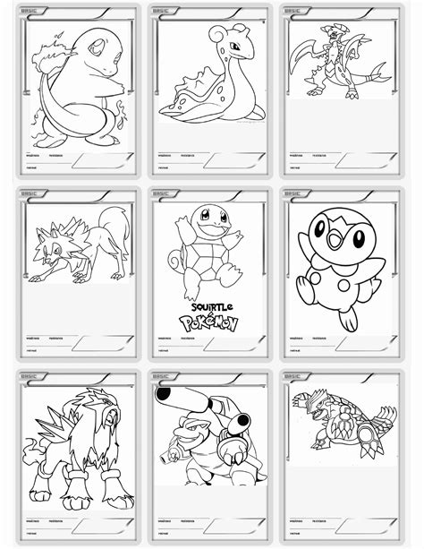 Pokemon coloring book templates