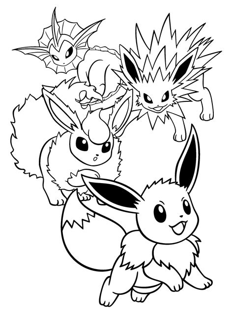 Eevee coloring page