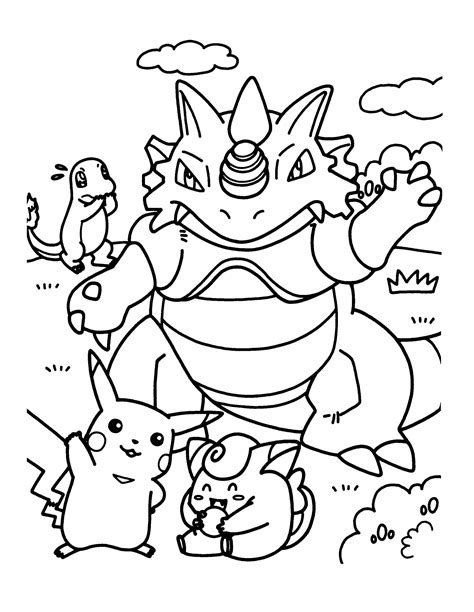 Pokemon coloring printables for kids