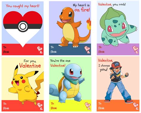 Pokémon Valentine Cards