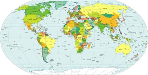 Political Maps of 7 Continents