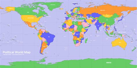 Political Blank World Map