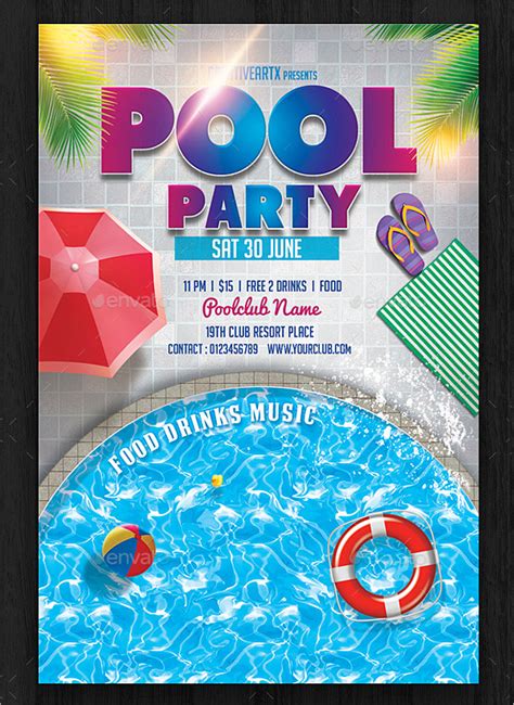 Pool Party Invitation Templates Free Word