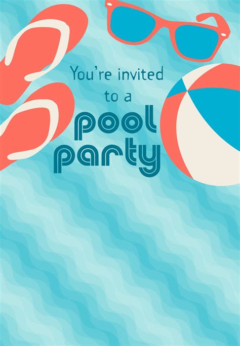 Pool Party Invitations Designs Word