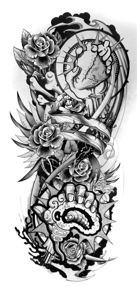 Popular half sleeve pattern tattoo designs