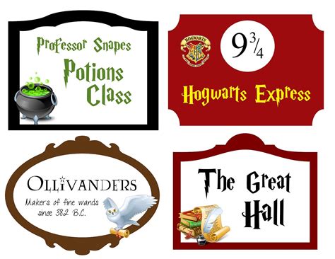 Popular Harry Potter Printables