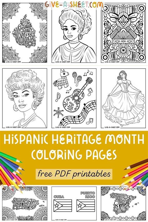 Popular Hispanic Heritage Coloring Pages