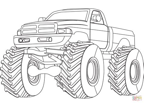 Popular Monster Truck Coloring Page Designs