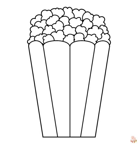 Popular popcorn box designs for coloring