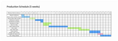 post production calendar templates