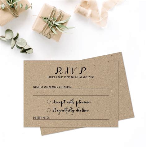 Postcard Wedding Invitation RSVP