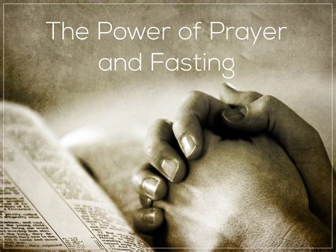 Prayer and Fasting