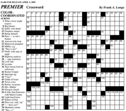 Premier Sunday Crossword Printable for Kids