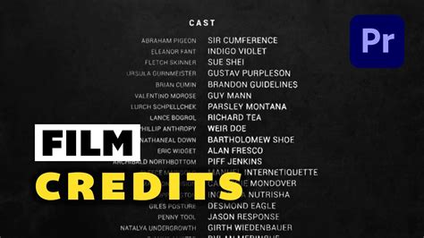 Premiere credits templates design