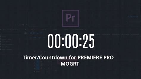 Premiere timer templates for social media