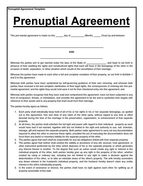 Prenup Agreement