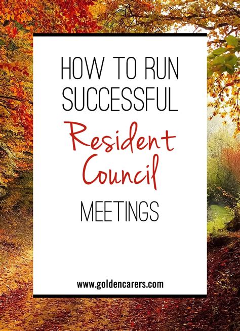 Preparing for Resident Council Meetings