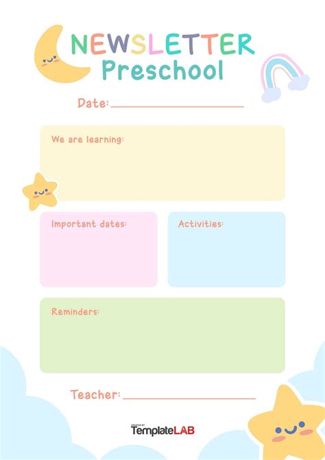 Preschool Newsletter Template