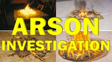 Presenting arson evidence in legal proceedings