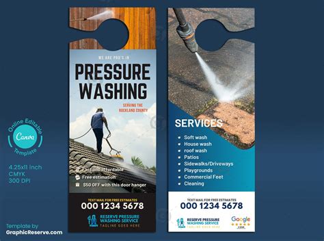 Pressure Washing Door Hanger Designs