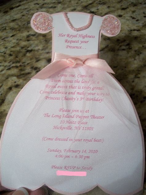 Princess Dress Invitation