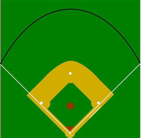 Printable baseball field template image