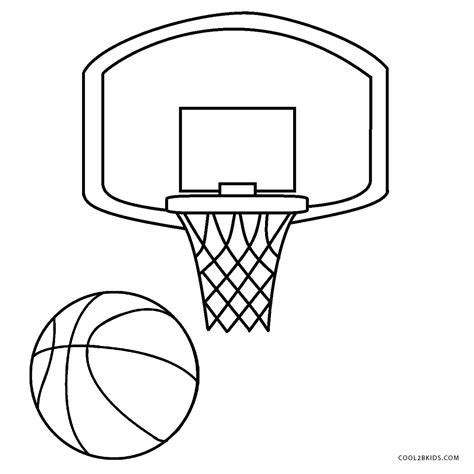 Printable basketball coloring pages