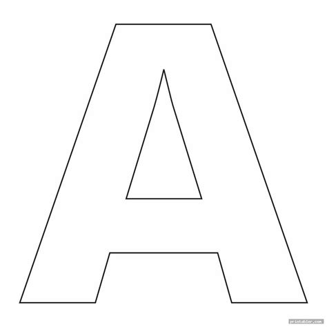 Description of Printable Block Letter A Template