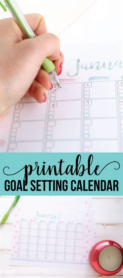 Printable Calendars for Goal Setting