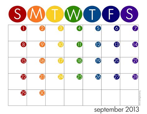 Printable Calendars Designed for Students