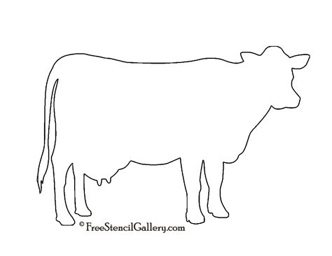 Printable Cow Outline Template