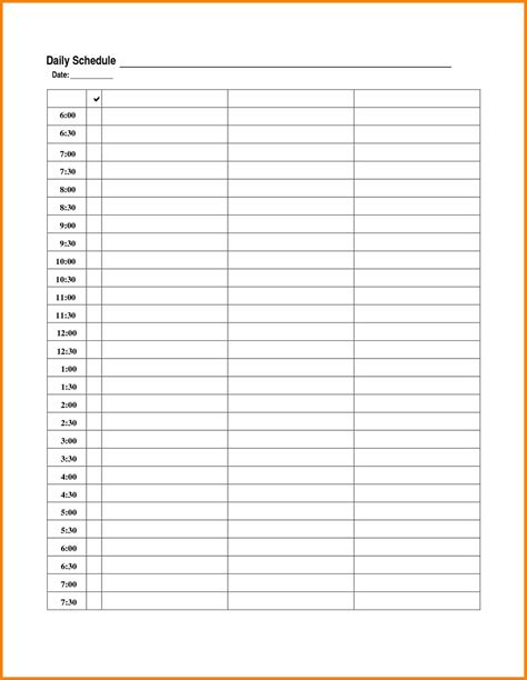 Printable Daily Calendars