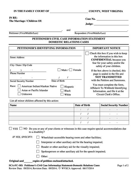 Printable Divorce Forms in Michigan