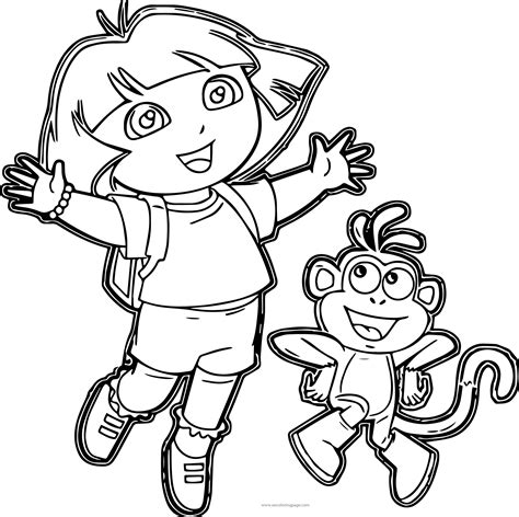 Printable Dora Coloring Pages