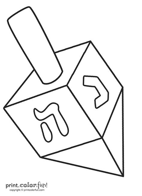 Printable Dreidel Template Variations