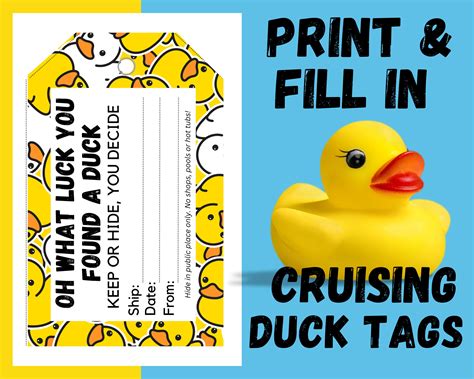 Creating Your Own Printable Cruising Duck Tags