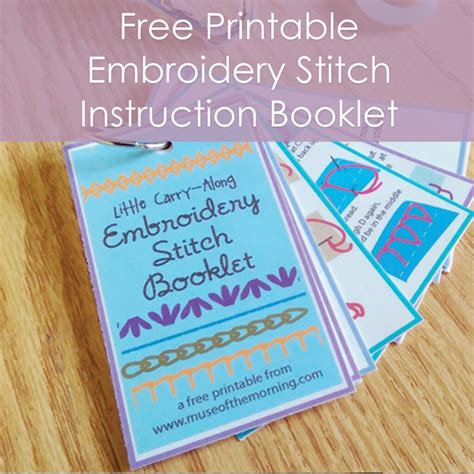 Printable embroidery guide