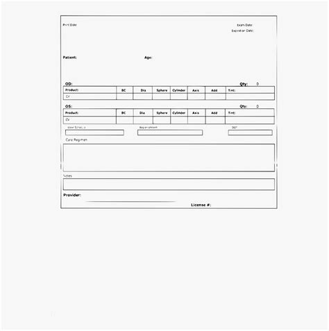 Printable Eye Prescription Template 4