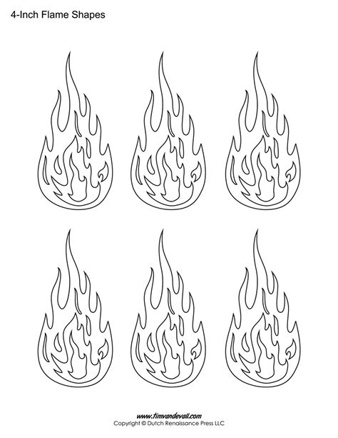 Printable Flame Template Example