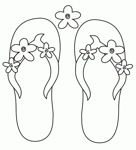 Printable Flip Flop Coloring Pages