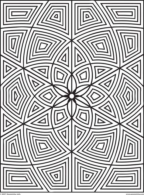 Printable geometric coloring pages