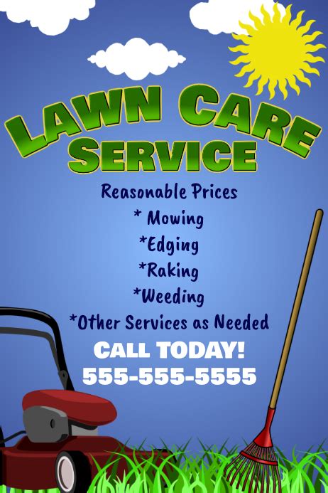 Examples of Printable Lawn Mowing Flyer Templates