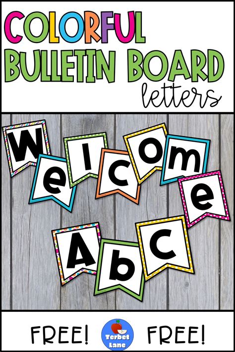 Printable letters for bulletin boards