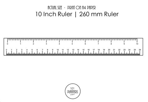 Printable mm ruler download