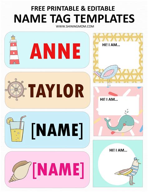 Printable name tags design